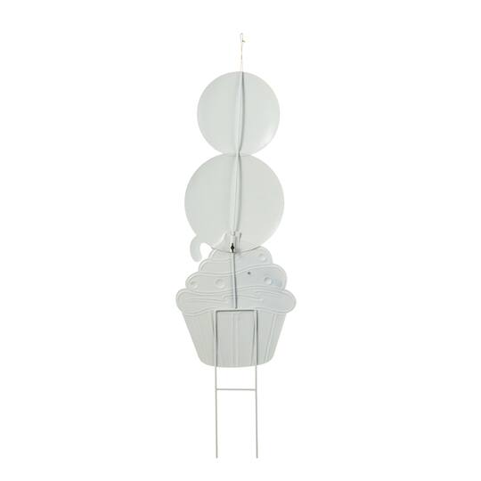 Glitzhome® 3ft. Metal Peppermint & Cupcake Yard Stake